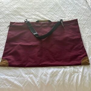 Portfolio Carry Case Woven Polyester Water Resistant Suede Leather Trimmed 24x32